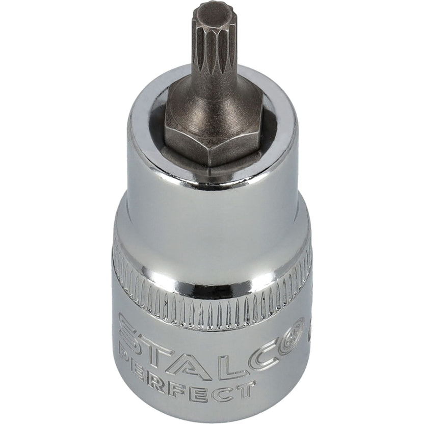 STALCO PERFECT Klucz trzpieniowy SPLINE na nasadce 1/2" 100mm S2 CrV