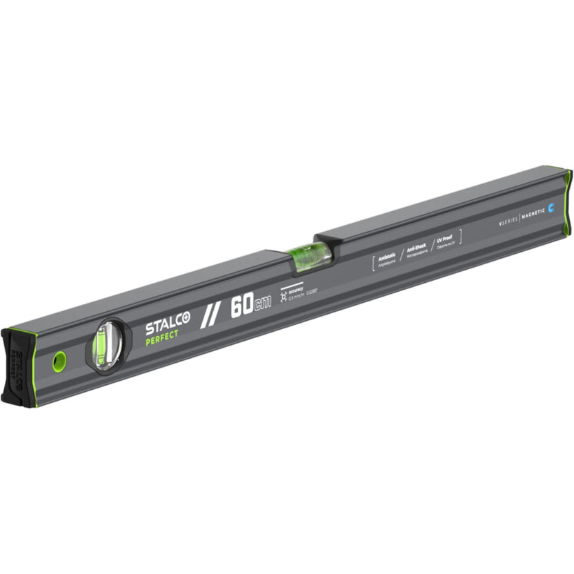 STALCO PERFECT Poziomnica VSERIES magnetyczna antracyt