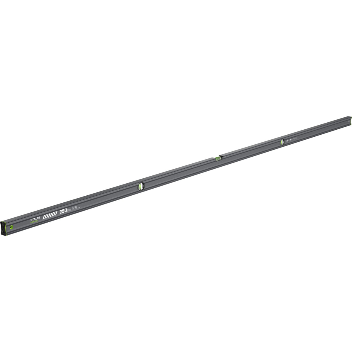 STALCO PERFECT Poziomnica VSERIES 2 libelle pionu antracyt 250 cm (na zamówienie)