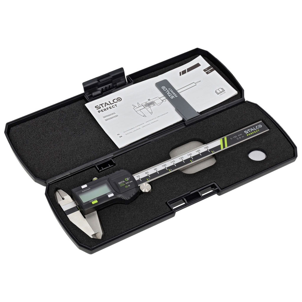 STALCO PERFECT Suwmiarka cyfrowa (dokładność 0,01mm / bateria 3,0V)