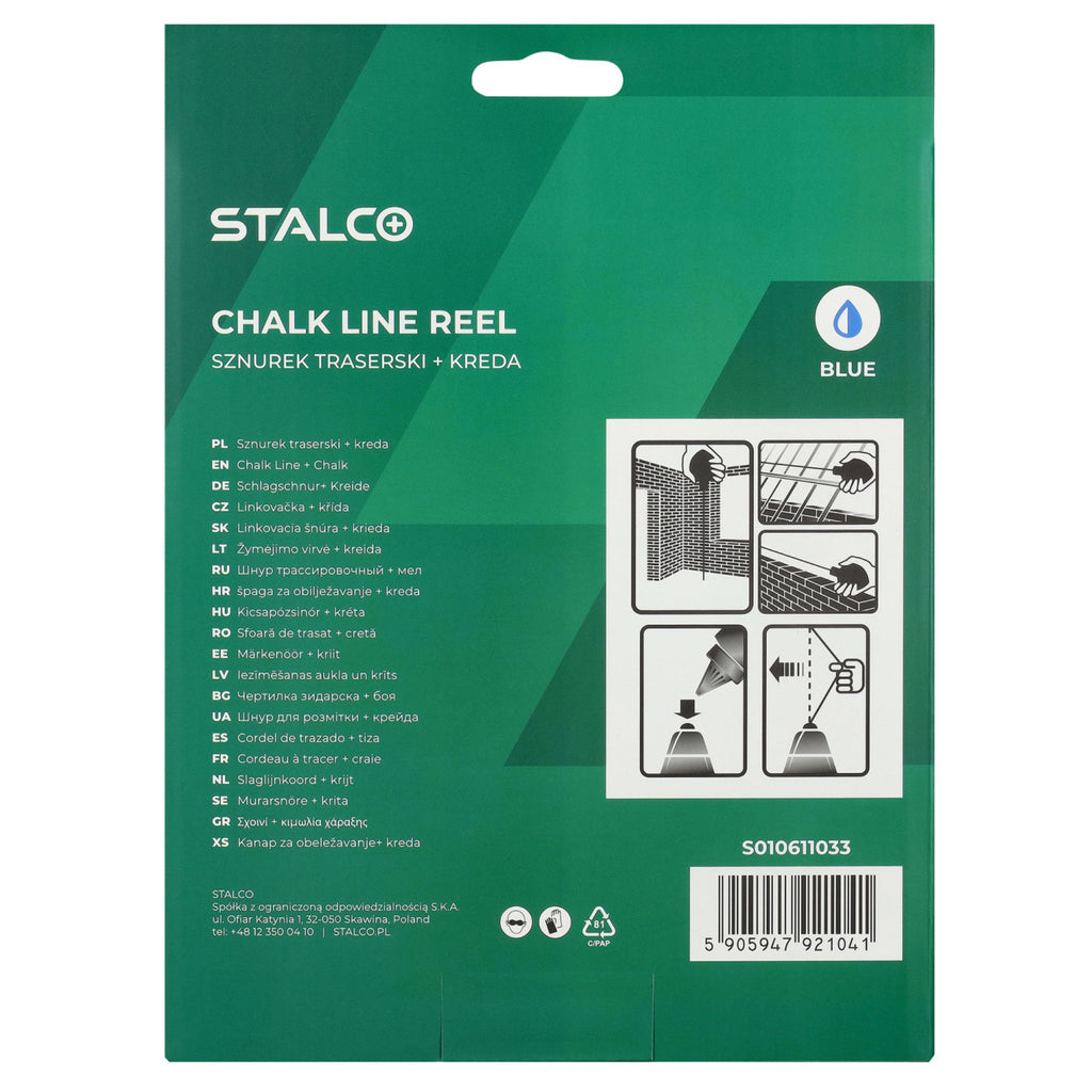 STALCO Sznurek traserski 30m + kreda 120g