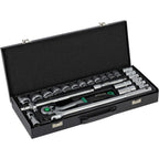Zestaw kluczy nasadowych 1/2" (25 elem.) | STALCO