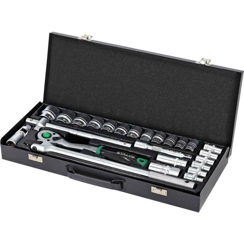 STALCO Zestaw kluczy nasadowych 1/2" (25 elem.)