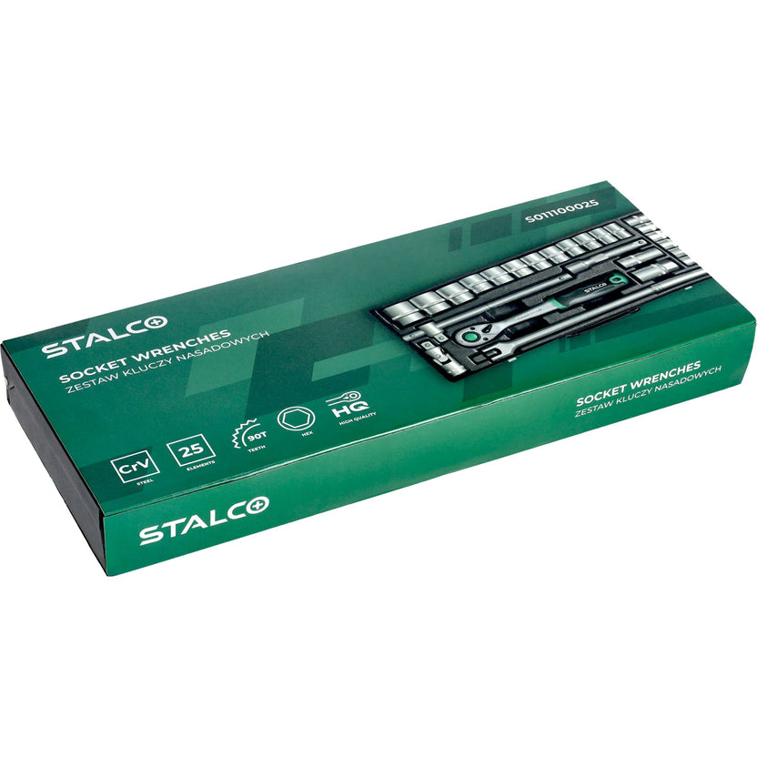 STALCO Zestaw kluczy nasadowych 1/2" (25 elem.)