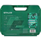 Zestaw multinarzędziowy 1/2"+1/4" z grzechotką 90T (55 elem.) | STALCO