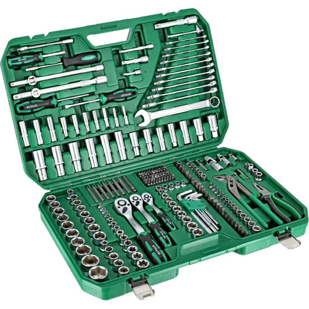 STALCO Zestaw kluczy nasadowych i narzędzi 1/4"+3/8"+1/2" (237 elem.)