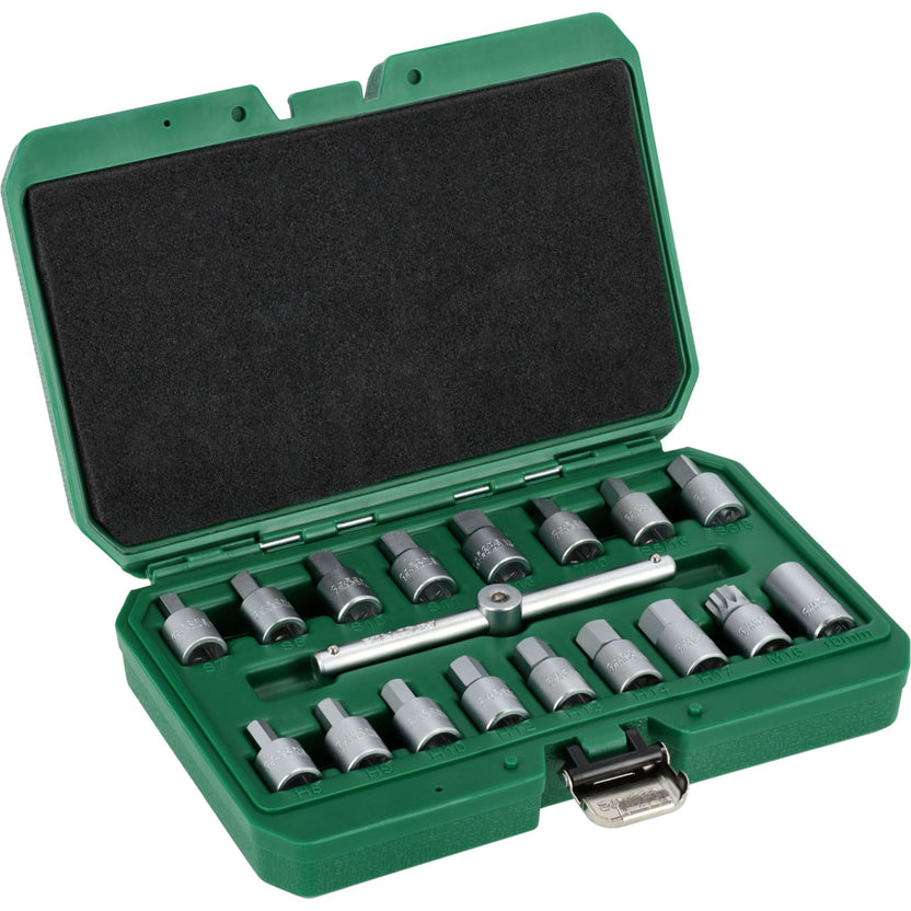 STALCO Klucze do korków spustu oleju 3/8" (18 el.)