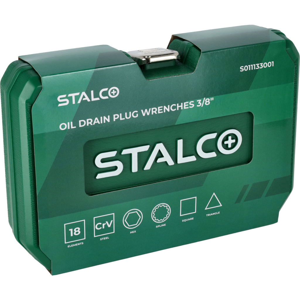 STALCO Klucze do korków spustu oleju 3/8" (18 el.)