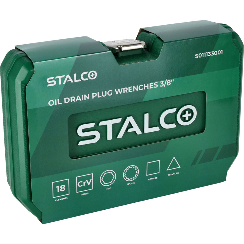 STALCO Klucze do korków spustu oleju 3/8" (18 el.)