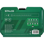 STALCO Klucze trzpieniowe sześciokątne na nasadce 100mm (9 el.)