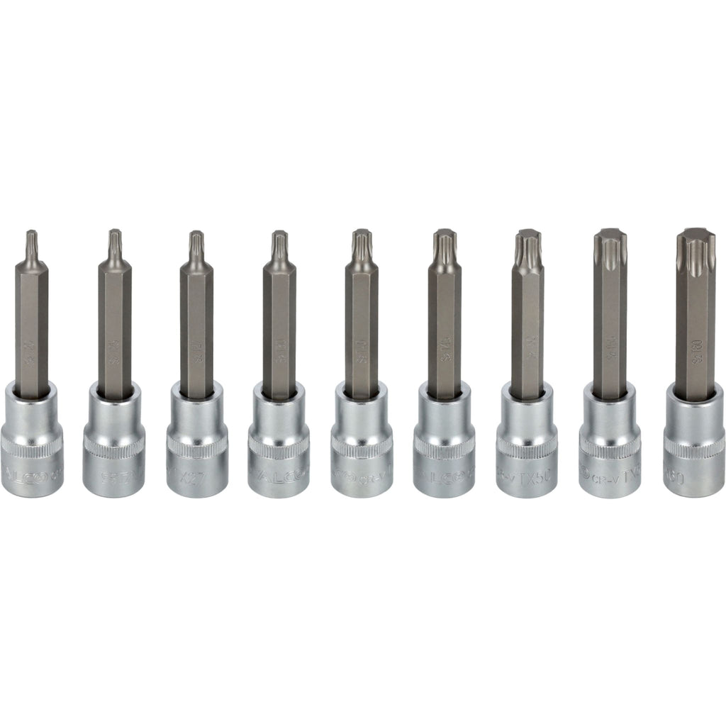 STALCO Klucze trzpieniowe Torx na nasadce 100mm (9 el.)