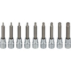 STALCO Klucze trzpieniowe Torx na nasadce 100mm (9 el.)