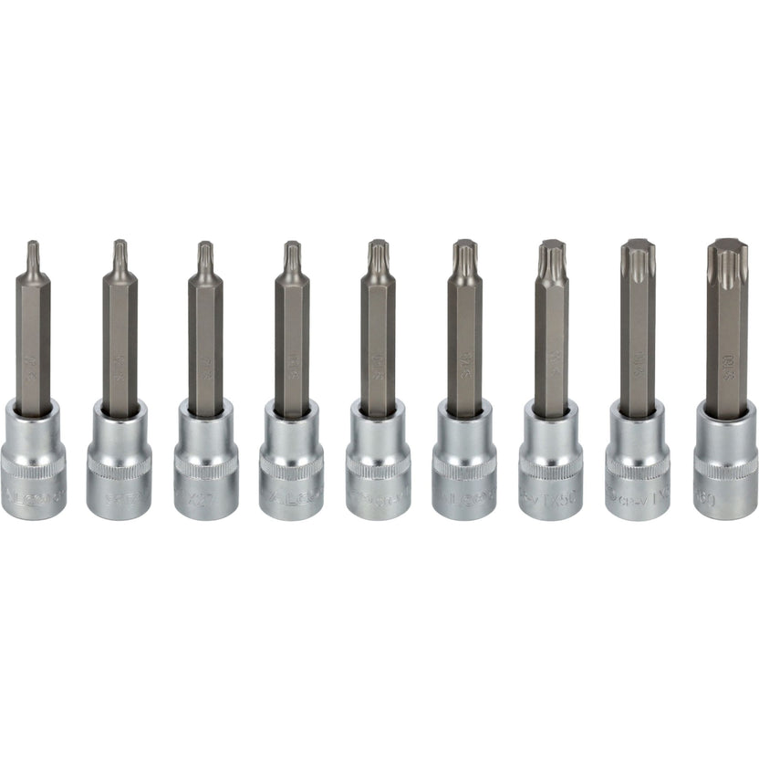 STALCO Klucze trzpieniowe Torx na nasadce 100mm (9 el.)