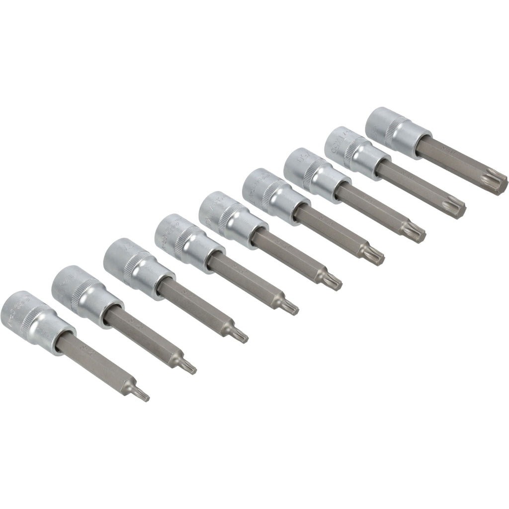 STALCO Klucze trzpieniowe Torx na nasadce 100mm (9 el.)