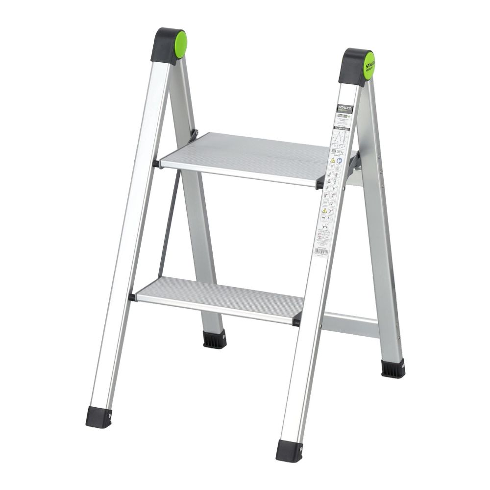 STALCO PERFECT Drabina składana MINI SLIM 2-stopnie bez uchwytu