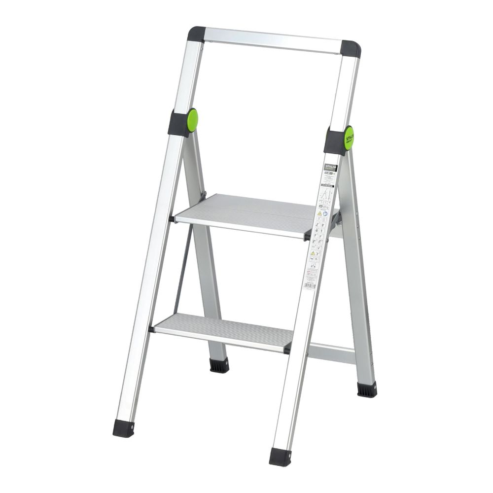 Drabina składana MINI SLIM 2-stopnie z uchwytem | STALCO PERFECT