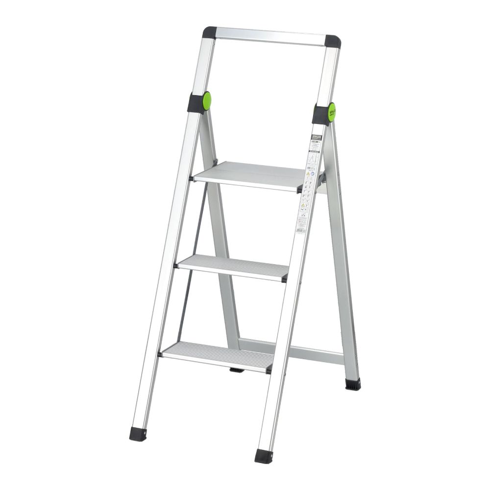 Drabina składana MINI SLIM 3-stopnie z uchwytem | STALCO PERFECT
