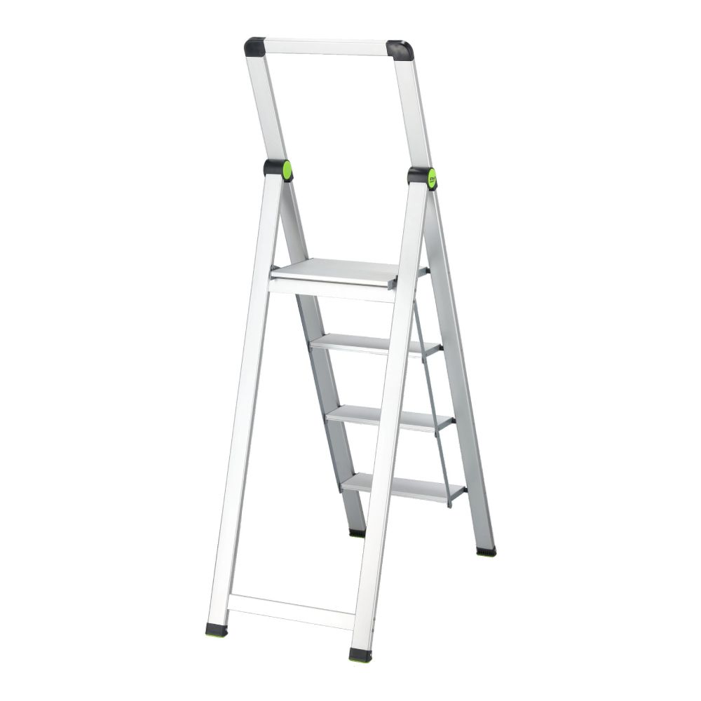 Drabina składana SLIM 4-stopnie z uchwytem | STALCO PERFECT