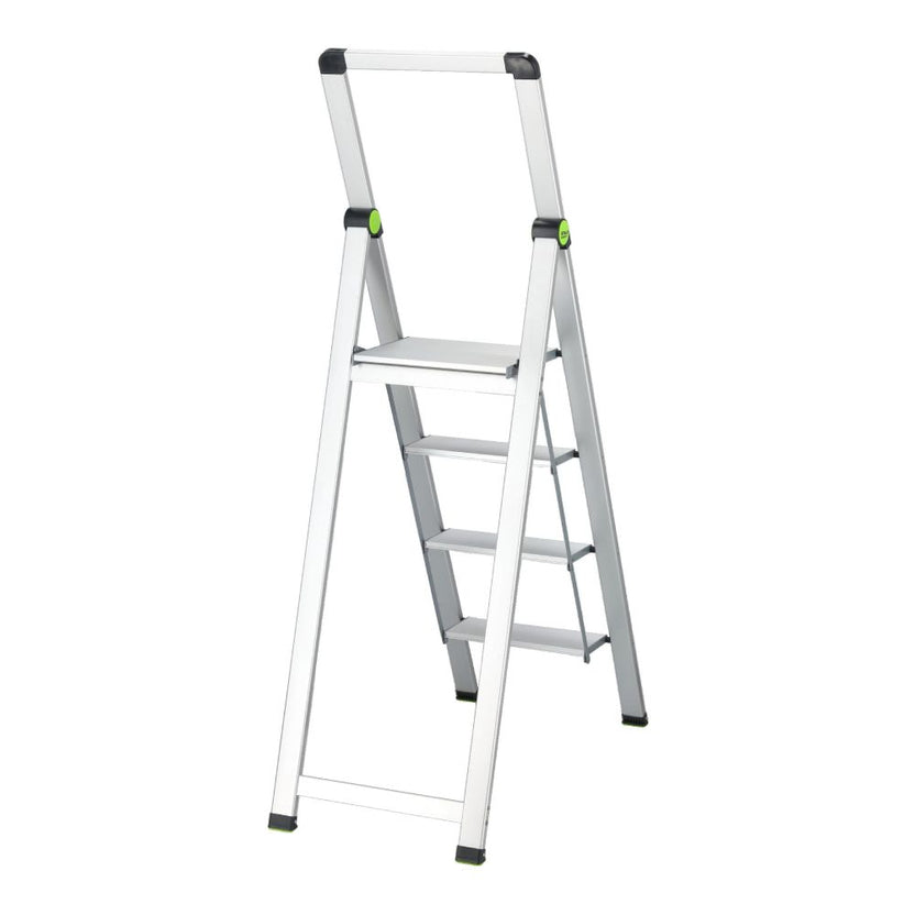STALCO PERFECT Drabina składana SLIM 4-stopnie z uchwytem