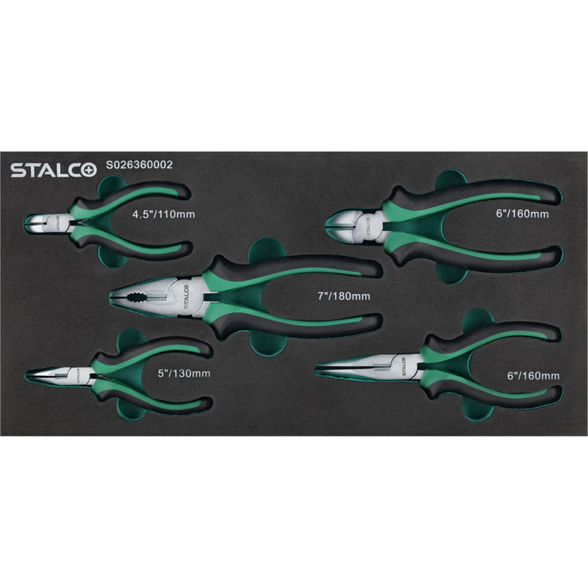 STALCO Zestaw szczypiec (5 el.) wkład EVA