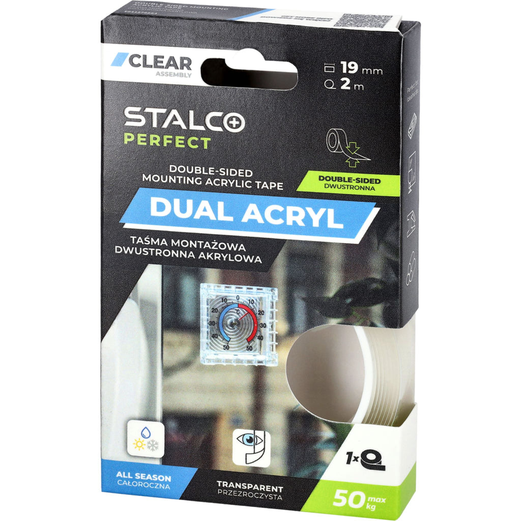 STALCO PERFECT Taśma montażowa dwustronna akrylowa (19mm x 2m)