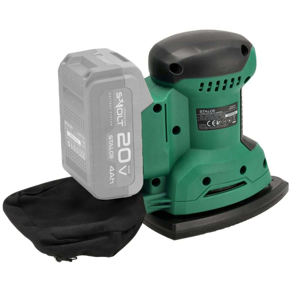 Akumulatorowa szlifierka oscylacyjna typu DELTA DSS20-140 | STALCO