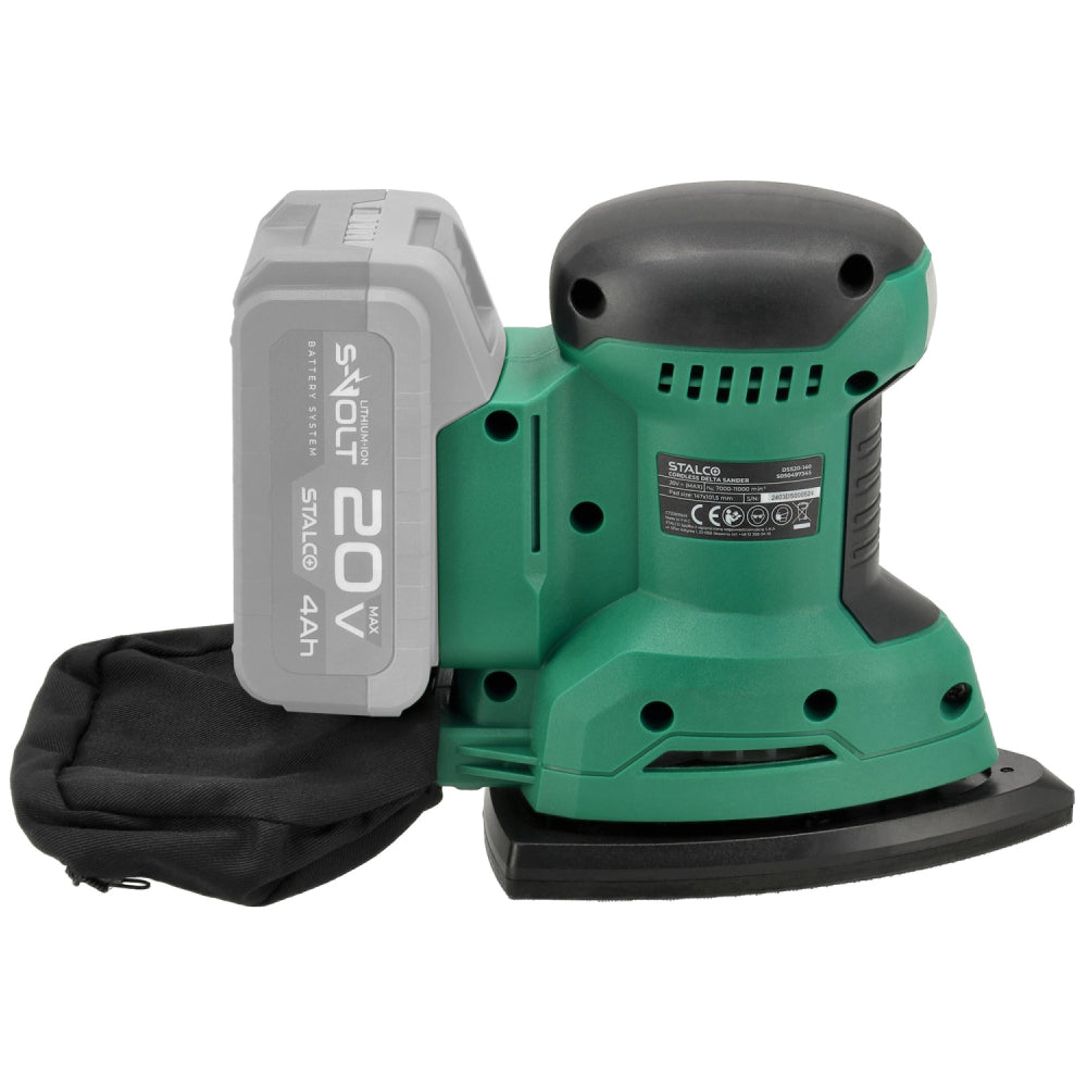 Akumulatorowa szlifierka oscylacyjna typu DELTA DSS20-140 | STALCO