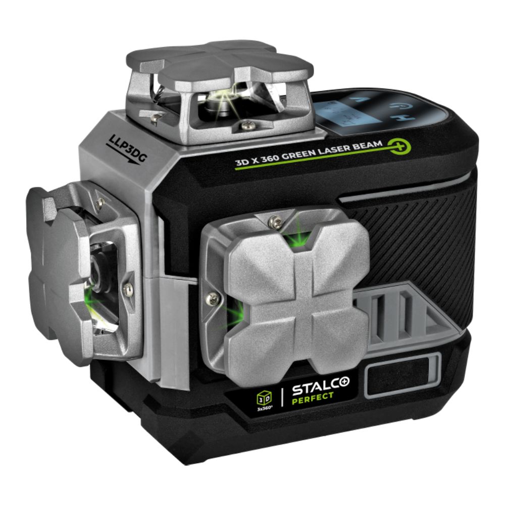 STALCO PERFECT Laser krzyżowy 3D LLP3DG zielony
