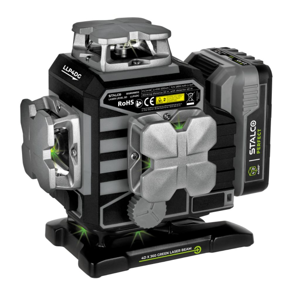 Laser krzyżowy 4D LLP4DG zielony | STALCO PERFECT