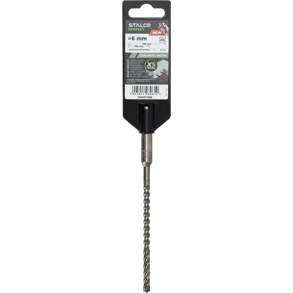 STALCO PERFECT Wiertło do betonu SDS-PLUS X5 DUAL