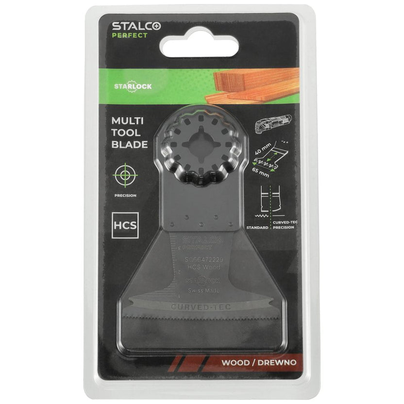 STALCO PERFECT Brzeszczot HCS-DREWNO do cięcia wgłębnego 65x40mm STARLOCK AII 65 APC