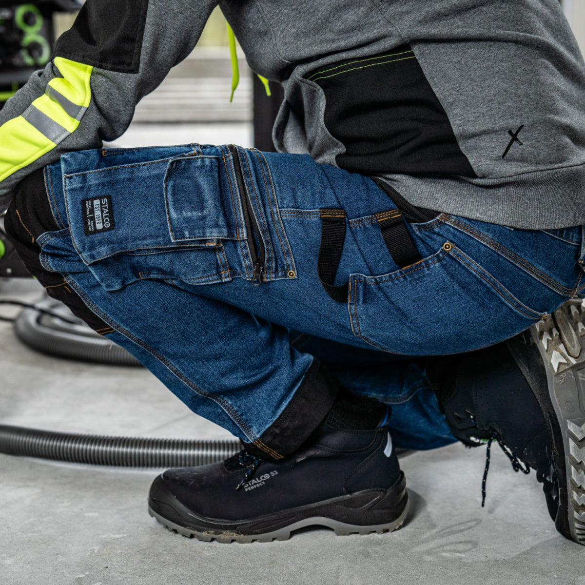 STALCO PERFECT Spodnie robocze jeansowe "JEAN"