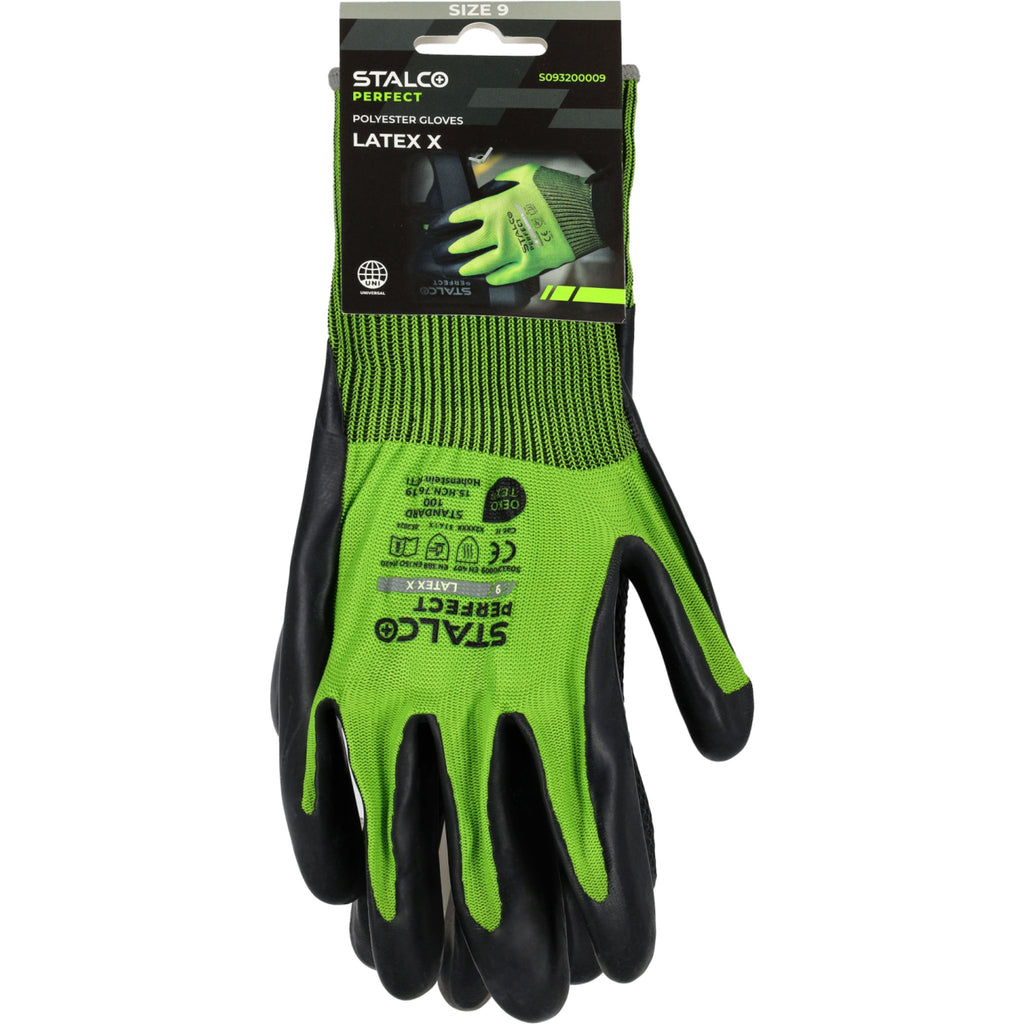 STALCO PERFECT Rękawice poliestrowe "LATEX X"