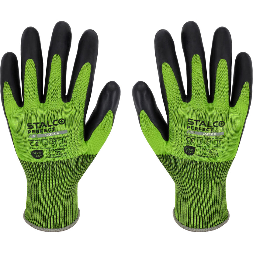 STALCO PERFECT Rękawice poliestrowe "LATEX X"