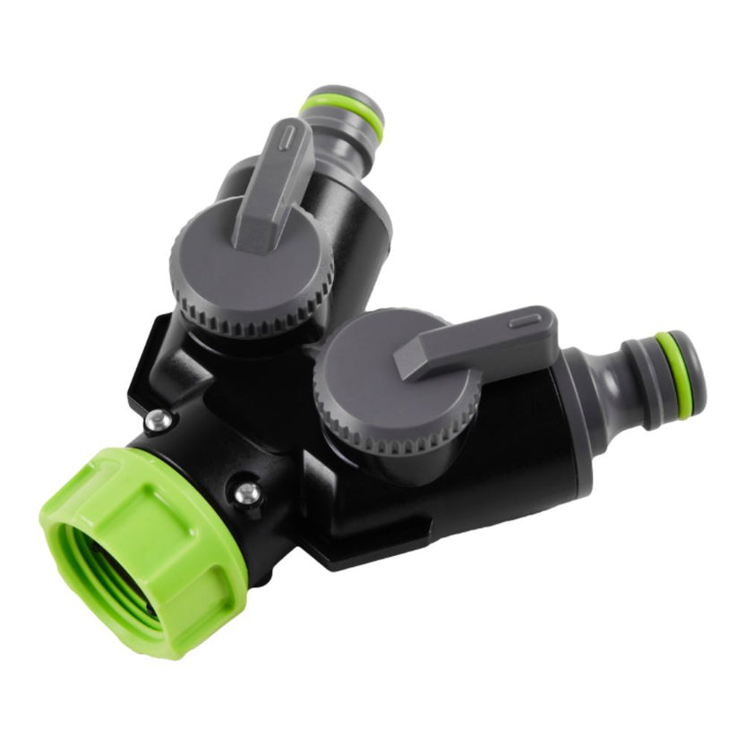 STALCO GARDEN Rozdzielacz podwójny z zaworami 3/4" STR