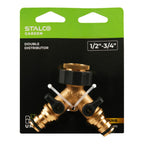 Rozdzielacz podwójny 1/2" - 3/4" BRS | STALCO GARDEN