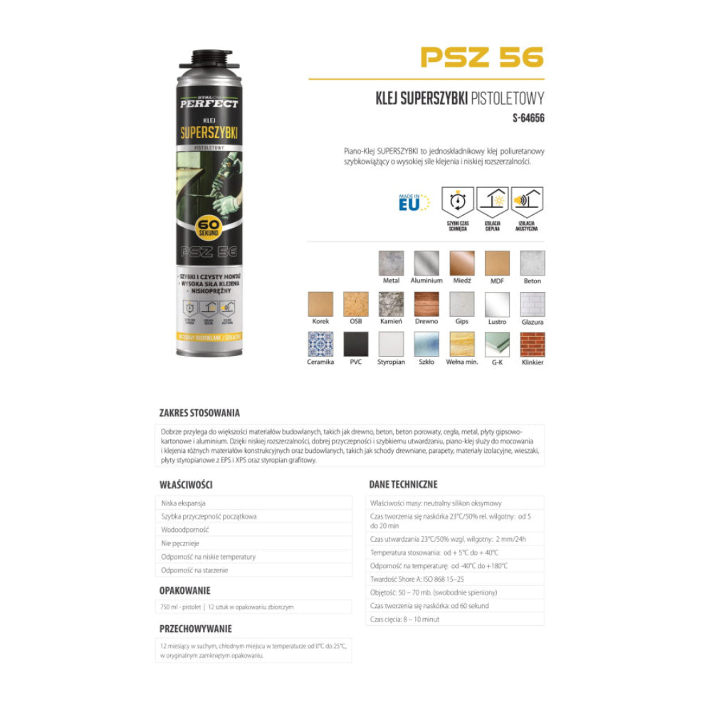 Klej superszybki pistoletowy 750ml | STALCO PERFECT