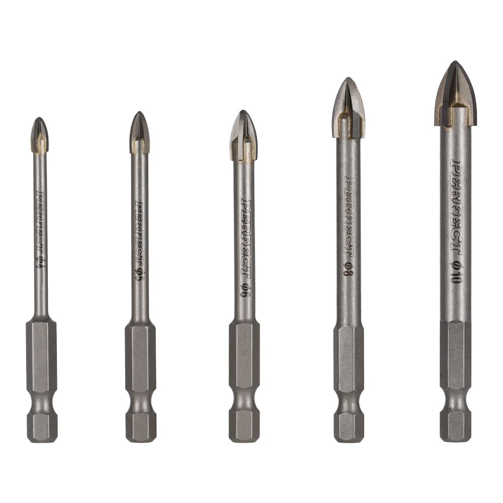 Komplet wierteł do szkła 4-10mm (5 elementów) | STALCO PERFECT