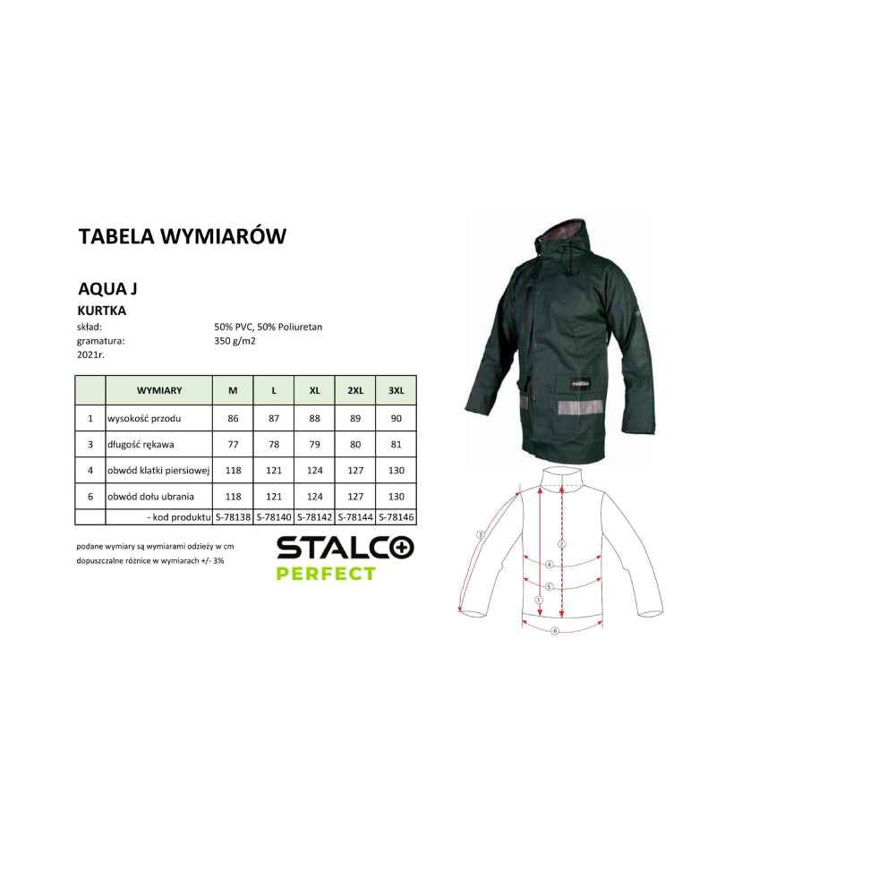 Kurtka przeciwdeszczowa "AQUA J" | STALCO PERFECT