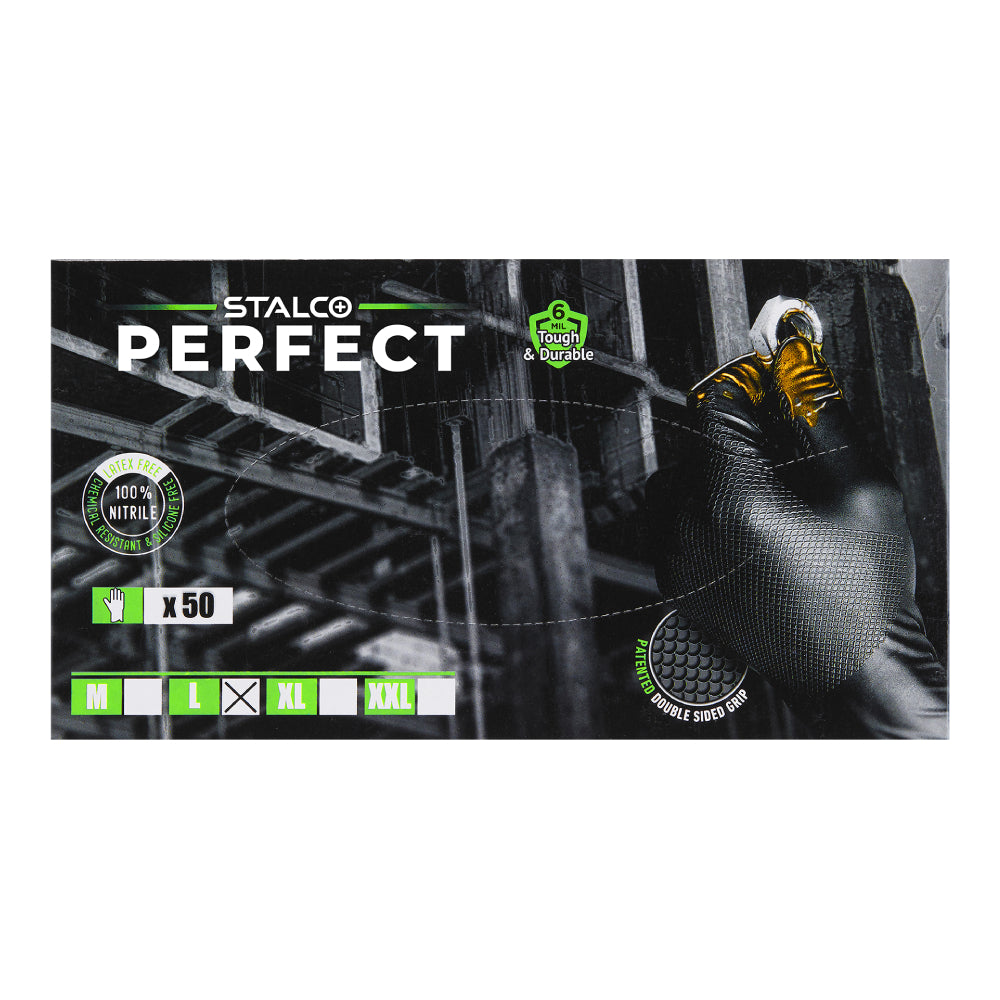 STALCO PERFECT Rękawice nitrylowe "NITRAX GRIP"