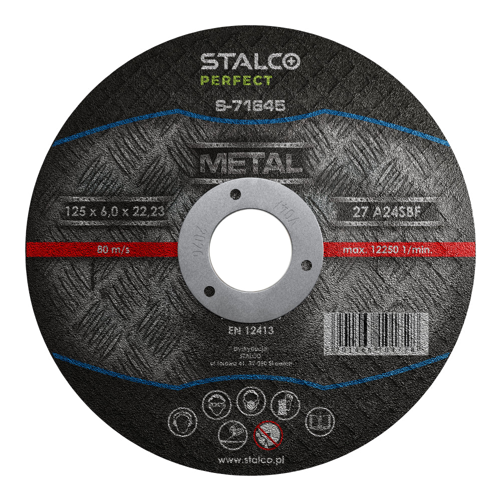 Tarcza do szlifowania metalu - wypukła | STALCO PERFECT