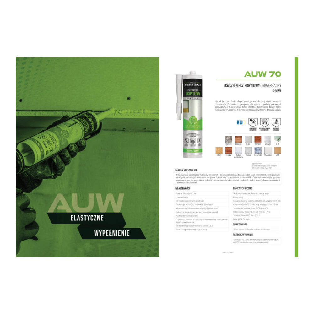 Uszczelniacz akrylowy uniwersalny 280ml | STALCO PERFECT