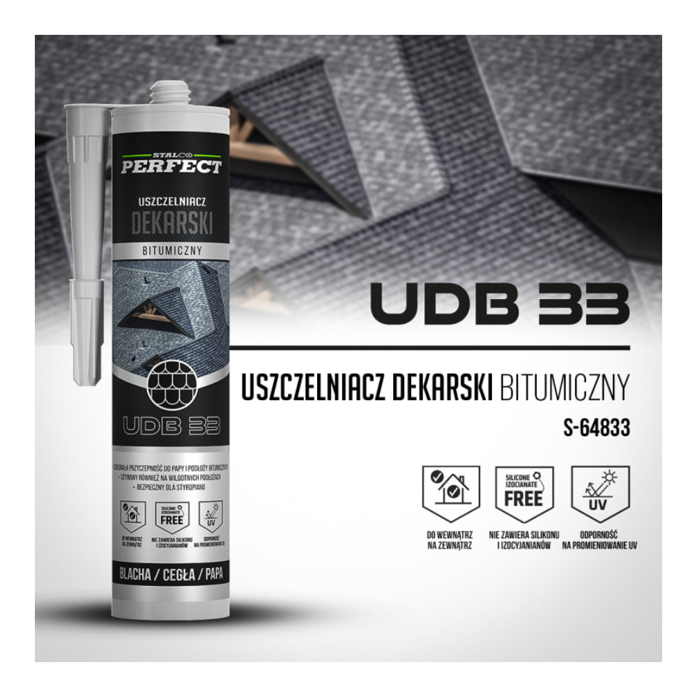 Uszczelniacz dekarski bitumiczny 280ml | STALCO PERFECT