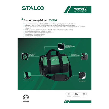 STALCO Torba narzędziowa TNS16 (40x22x29cm)