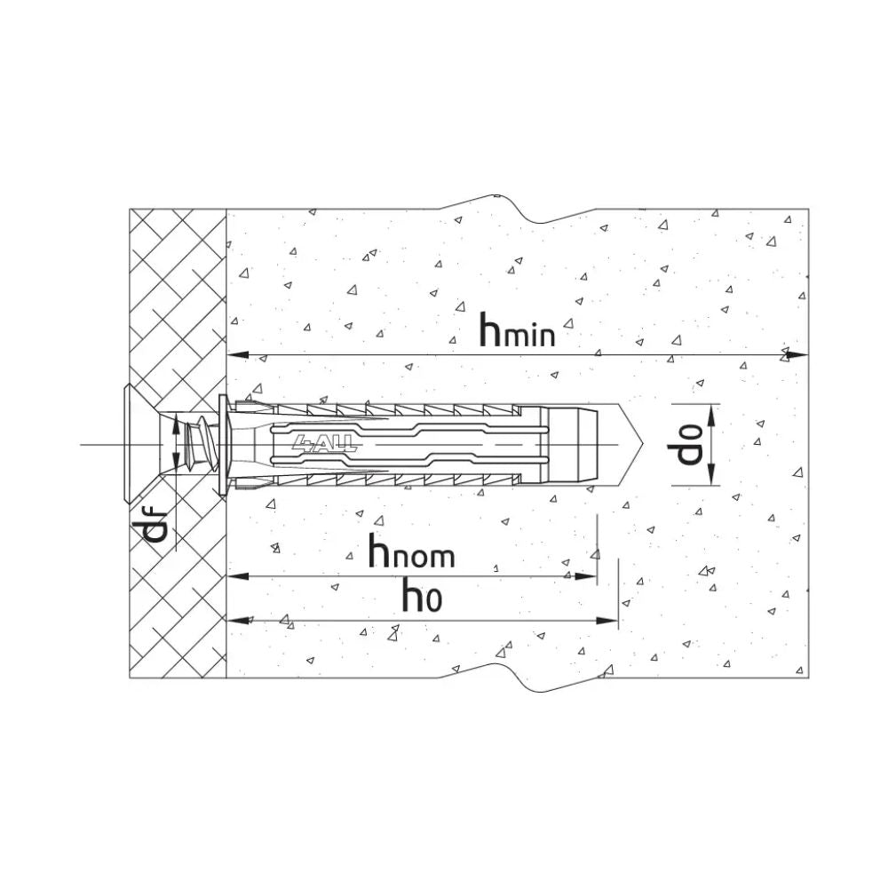 UNO® Kołek uniwersalny 8mm z wkrętem 4.5x50mm (opak. 100 szt.) | Rawlplug