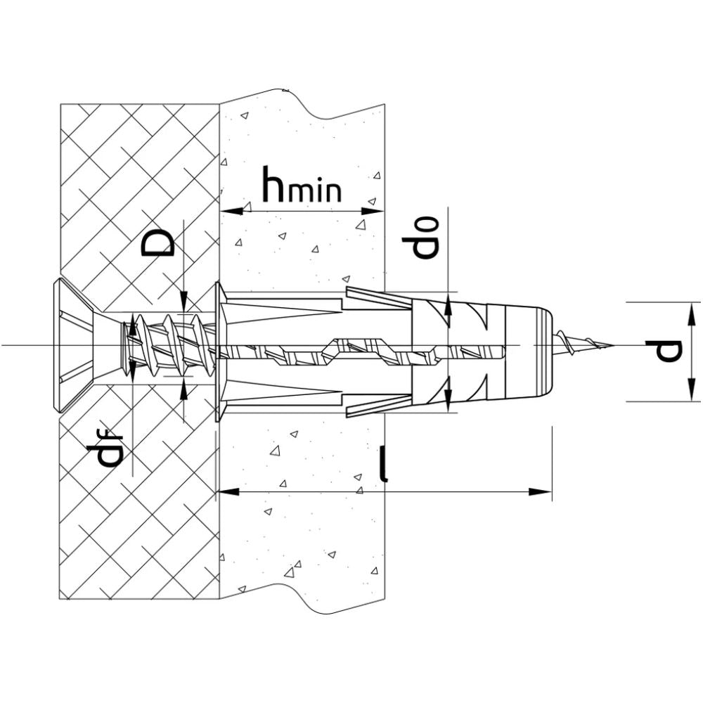 UNO® Kołek uniwersalny z wkrętem | Rawlplug