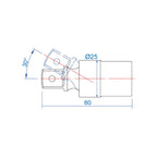 King Tony Przegub kulisty 1/2" 60mm Cr-V