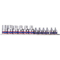 King Tony Zestaw nasadek 3/8"+1/2" 12szt. E4-E20, szyna