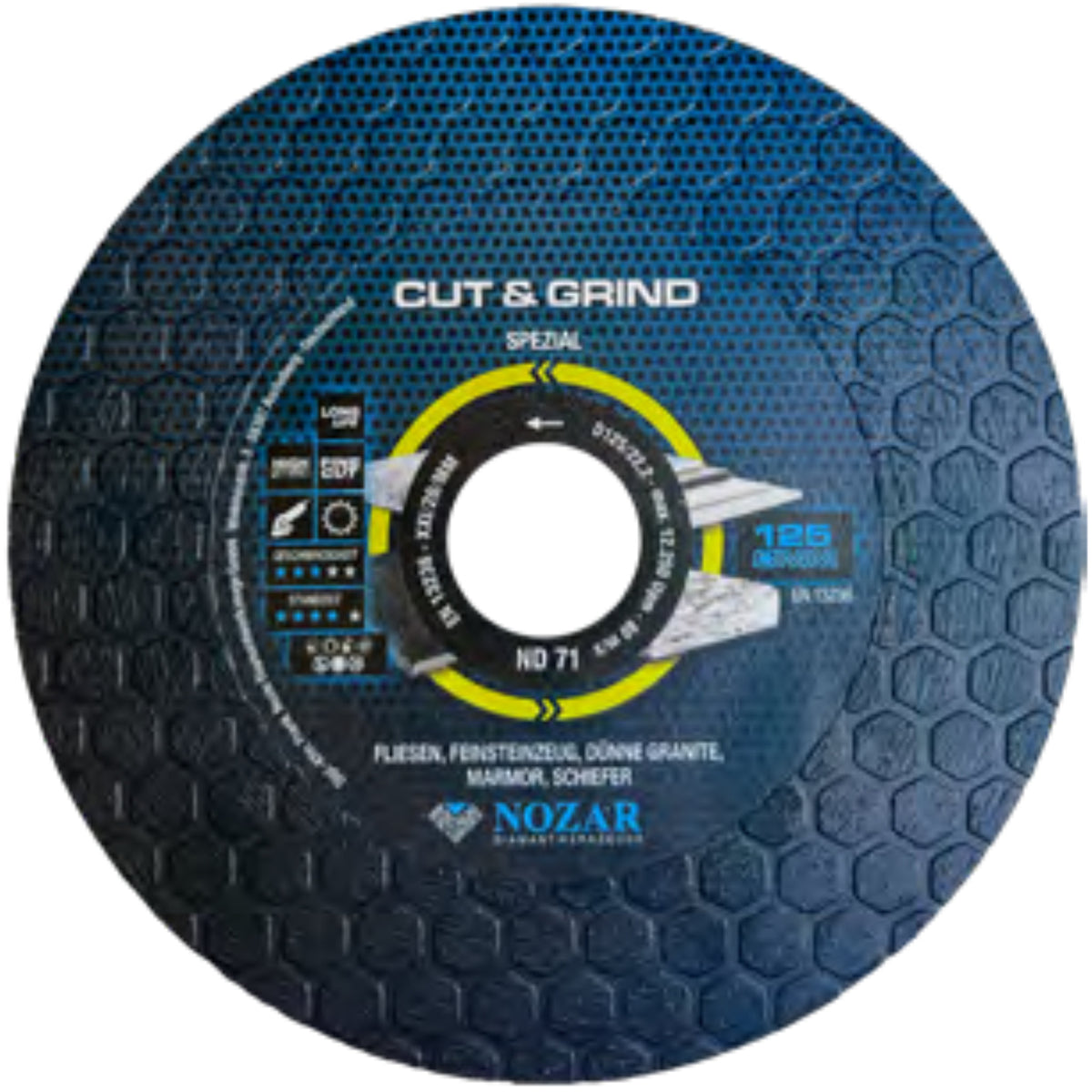 NOZAR Tarcza diamentowa CUT & GRIND 125x22.23mm