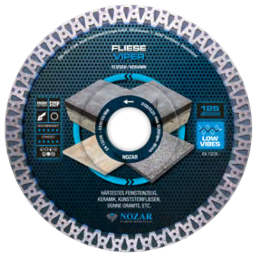 NOZAR Tarcza diamentowa FLIESE VIPER 125x22.23mm